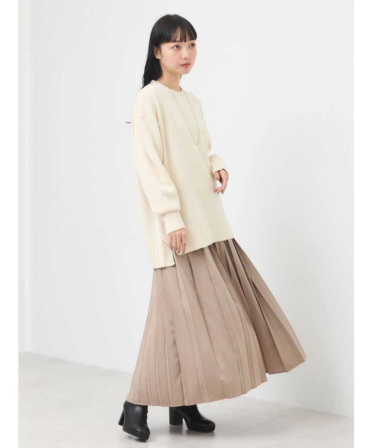 earth music&ecology「ウォッシャブル脇スリットクルーネックプルオーバー」|Tシャツ・カットソー|