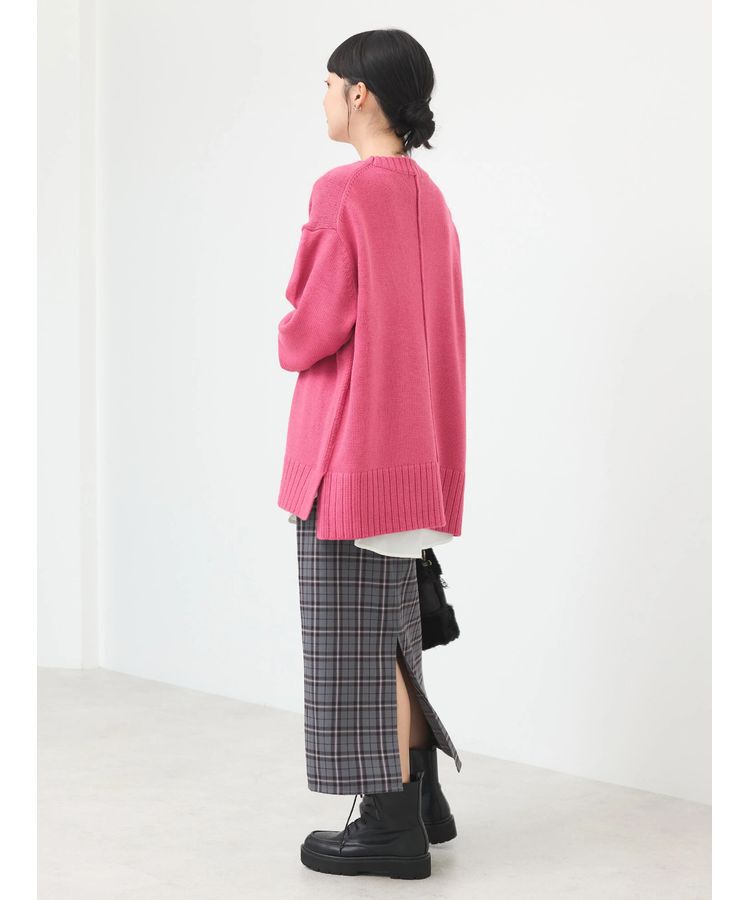 earth music&ecology「ウォッシャブル脇スリットクルーネックプルオーバー」|Tシャツ・カットソー|