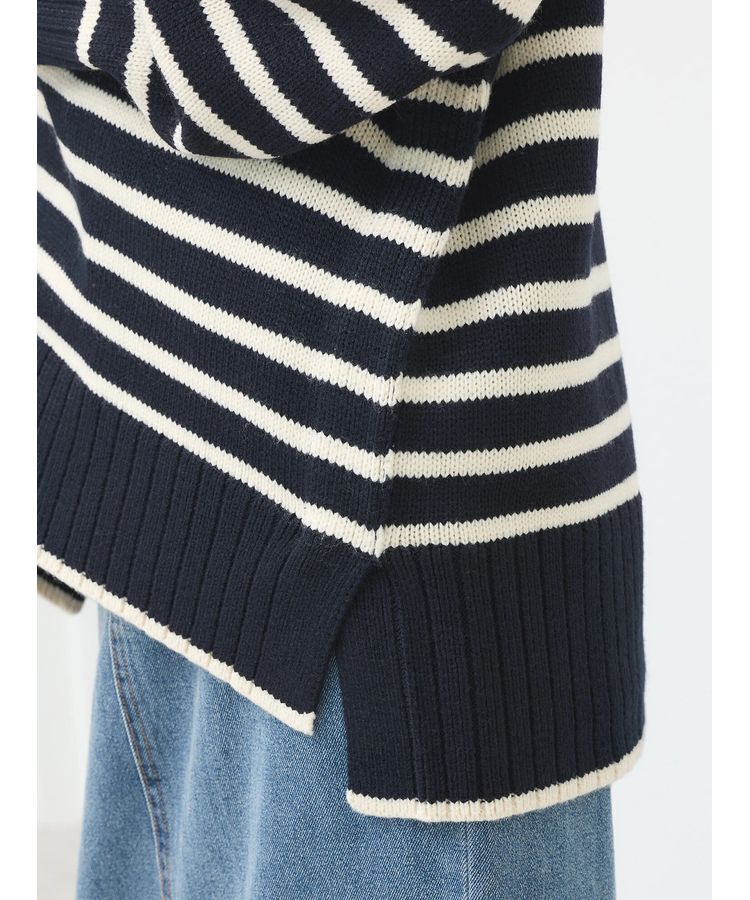 earth music&ecology「ウォッシャブル脇スリットクルーネックプルオーバー」|Tシャツ・カットソー|