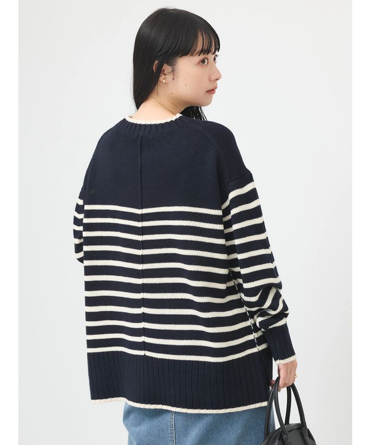 earth music&ecology「ウォッシャブル脇スリットクルーネックプルオーバー」|Tシャツ・カットソー|