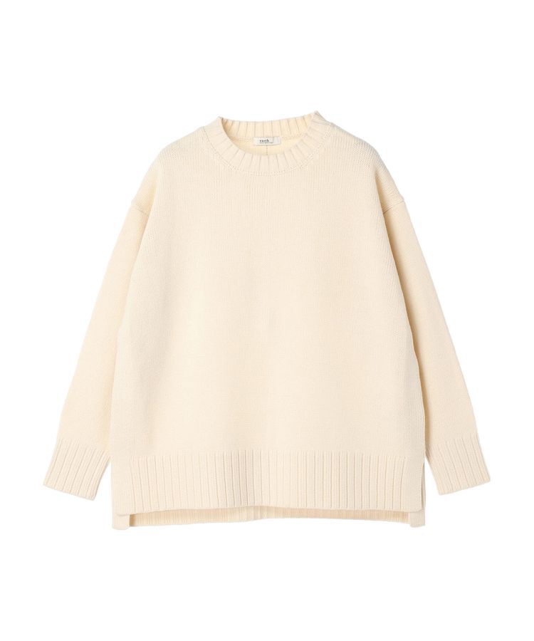 earth music&ecology「ウォッシャブル脇スリットクルーネックプルオーバー」|Tシャツ・カットソー|