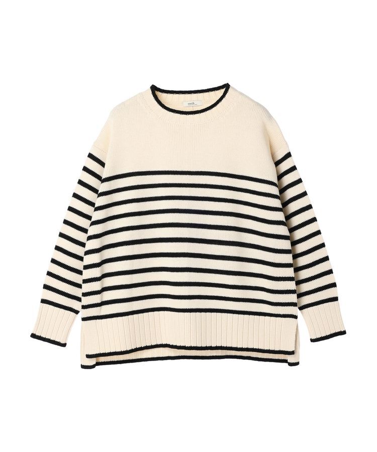 earth music&ecology「ウォッシャブル脇スリットクルーネックプルオーバー」|Tシャツ・カットソー|