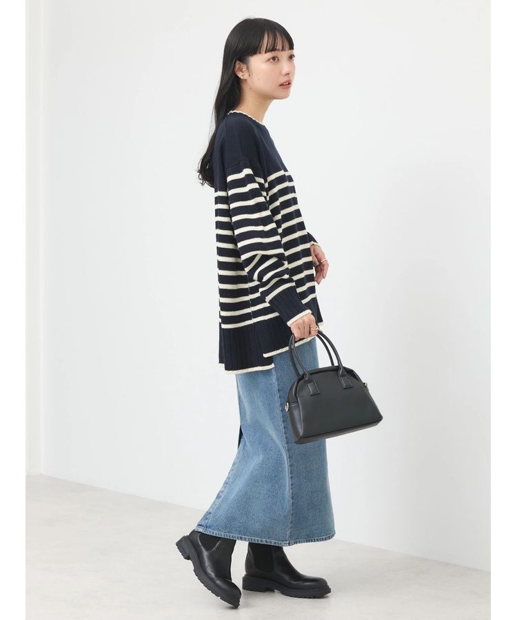 earth music&ecology「ウォッシャブル脇スリットクルーネックプルオーバー」|Tシャツ・カットソー|