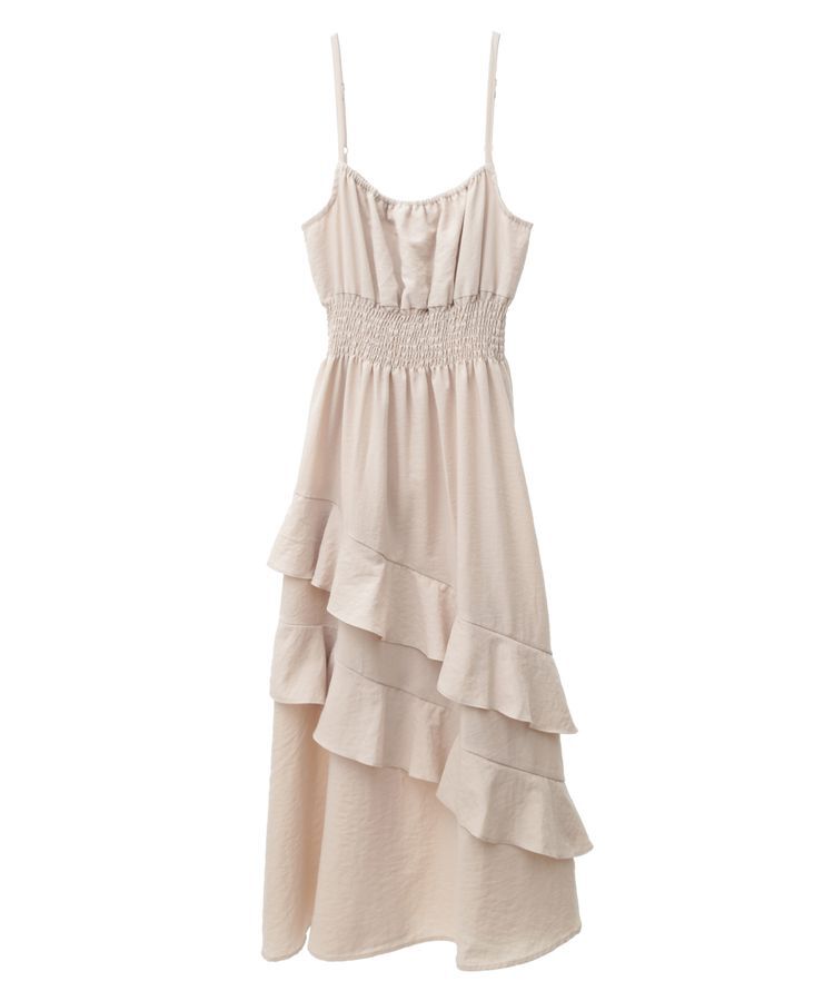 earth music&ecology「ラッフルティアードキャミワンピース」|ワンピース|