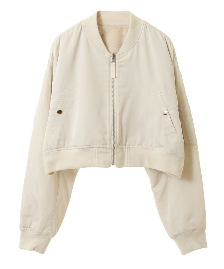 earth music&ecology「ファーリバーシブルショートMA-1」|ブルゾン・スタジャン|