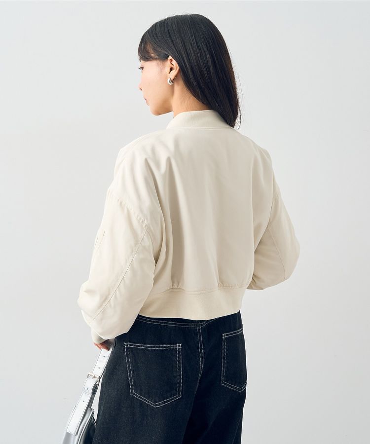 earth music&ecology「ファーリバーシブルショートMA-1」|ブルゾン・スタジャン|