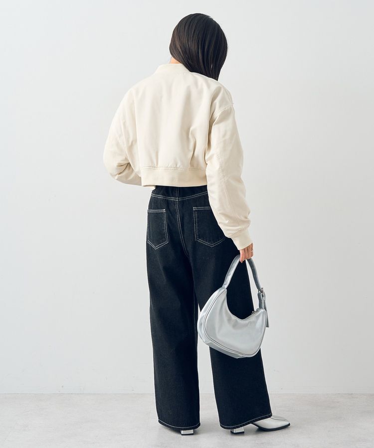 earth music&ecology「ファーリバーシブルショートMA-1」|ブルゾン・スタジャン|