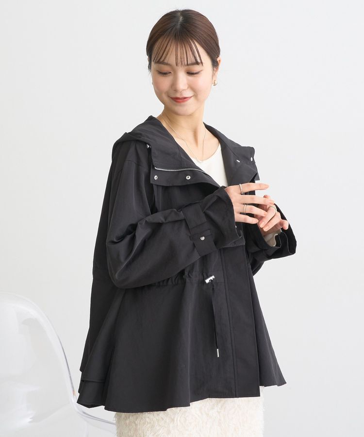 earth music&ecology「ドロストペプラムマウンテンパーカー」|ブルゾン・スタジャン|