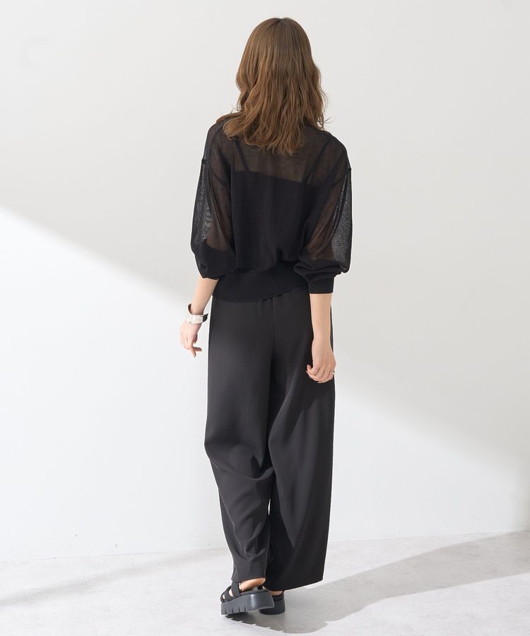 earth music&ecology「接触冷感シアークルーニットカーディガン」|カーディガン|