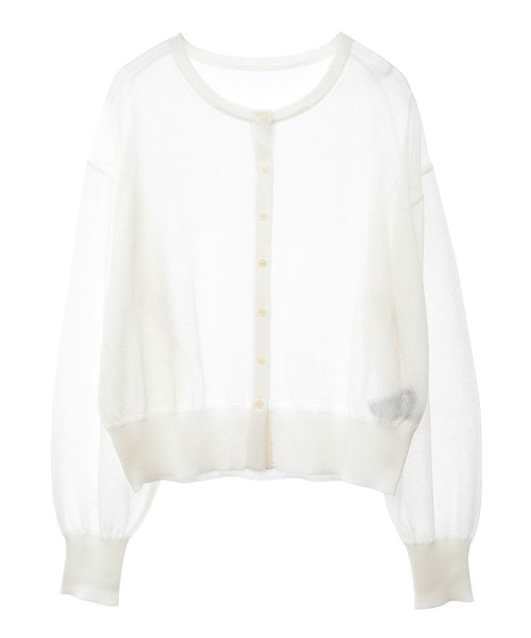 earth music&ecology「接触冷感シアークルーニットカーディガン」|カーディガン|