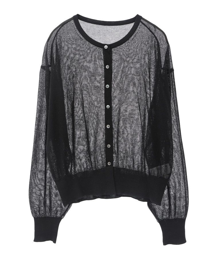 earth music&ecology「接触冷感シアークルーニットカーディガン」|カーディガン|