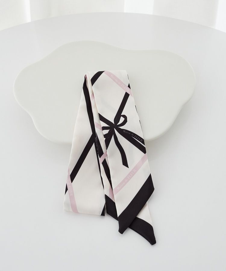 Maison de FLEUR「リボンモチーフ柄スカーフ」|バンダナ・スカーフ|