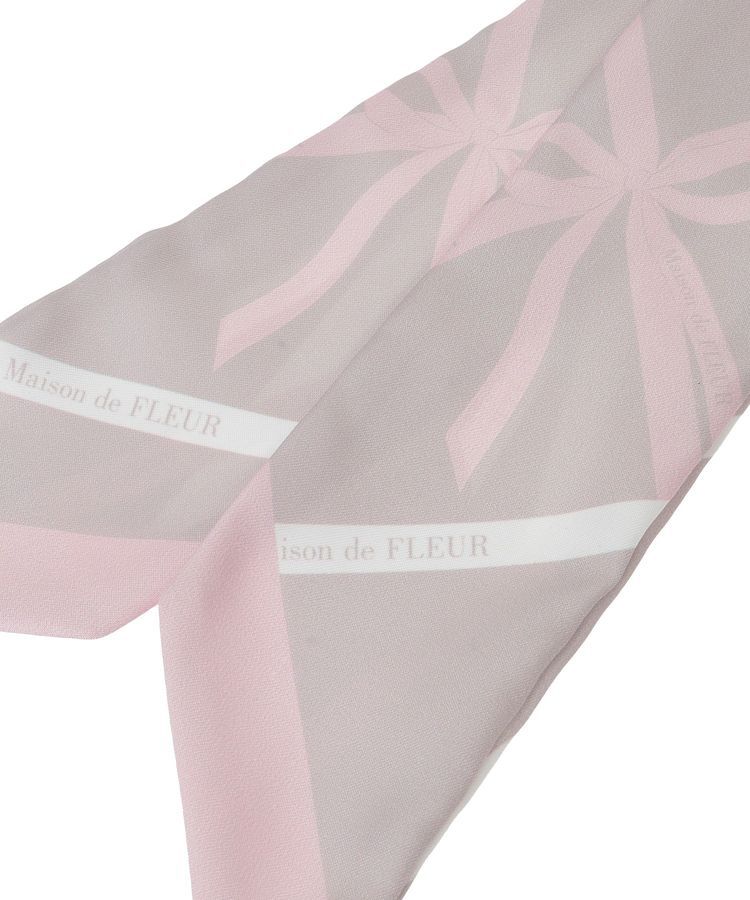 Maison de FLEUR「リボンモチーフ柄スカーフ」|バンダナ・スカーフ|