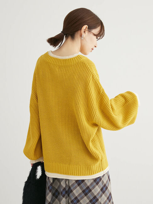 Green Parks「・Petit　Fleur　レイヤード風ハイショクニット」|ニット・セーター|