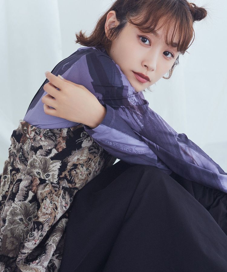 Green Parks「■高橋愛&times;GreenParksプリントハイネック」|Tシャツ・カットソー|