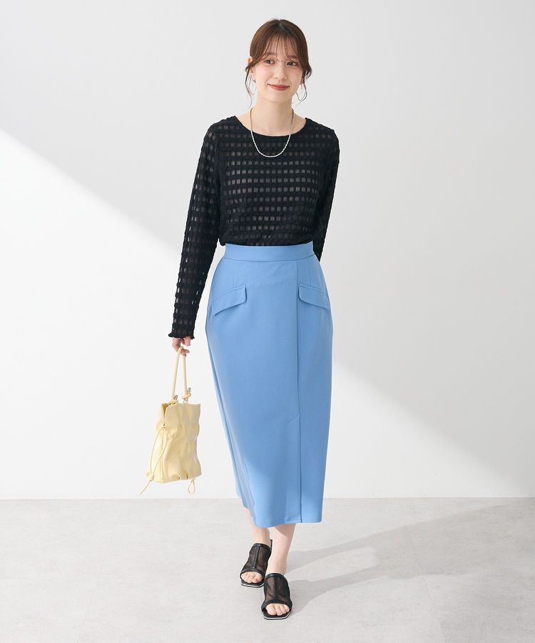 Green Parks「きれいシルエット フラップ付きナロースカート」|スカート|