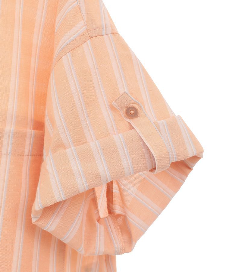 Green Parks「綿麻混５分袖ターンバックシャツ」|シャツ・ブラウス|