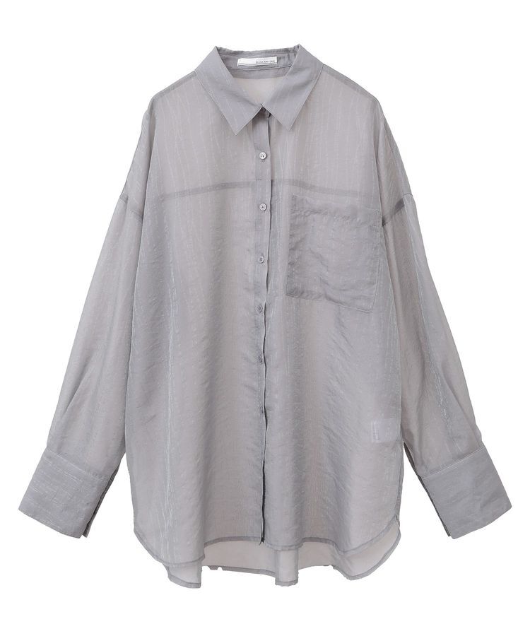 Green Parks「・ELENCARE DUE ラメシアー長袖シャツ」|シャツ・ブラウス|