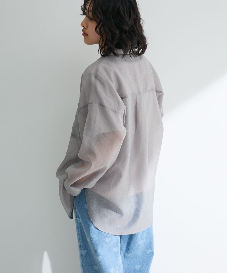 Green Parks「・ELENCARE DUE ラメシアー長袖シャツ」|シャツ・ブラウス|