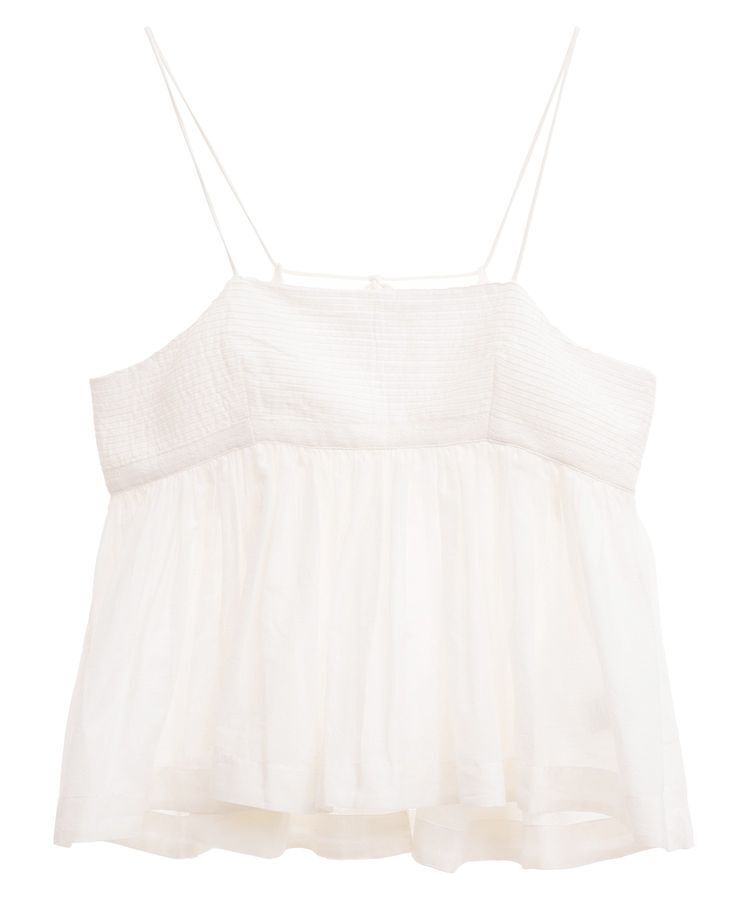 Green Parks「インド綿 ピンタックレースビスチェ」|キャミソール|