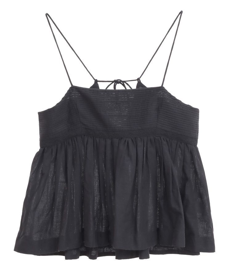 Green Parks「インド綿 ピンタックレースビスチェ」|キャミソール|