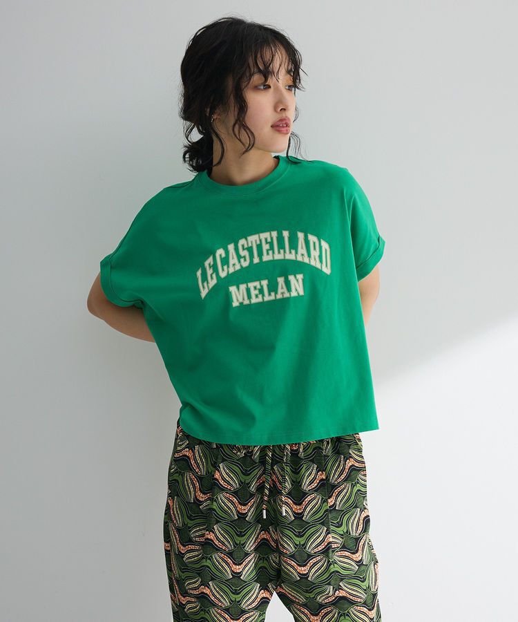 Green Parks「袖折り返しカレッジTシャツ」|Tシャツ・カットソー|