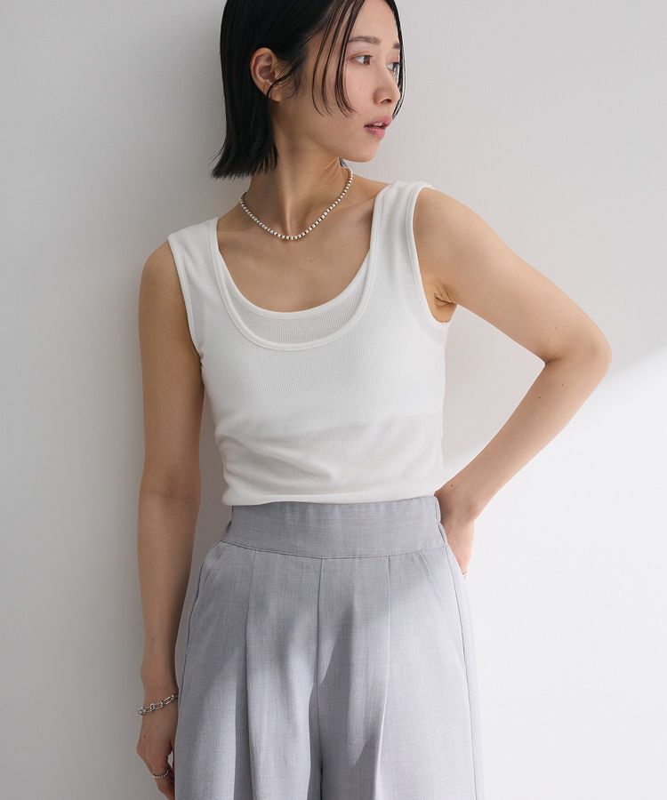 Green Parks「・Petit Fleur レイヤードタンク」|インナー|Off White