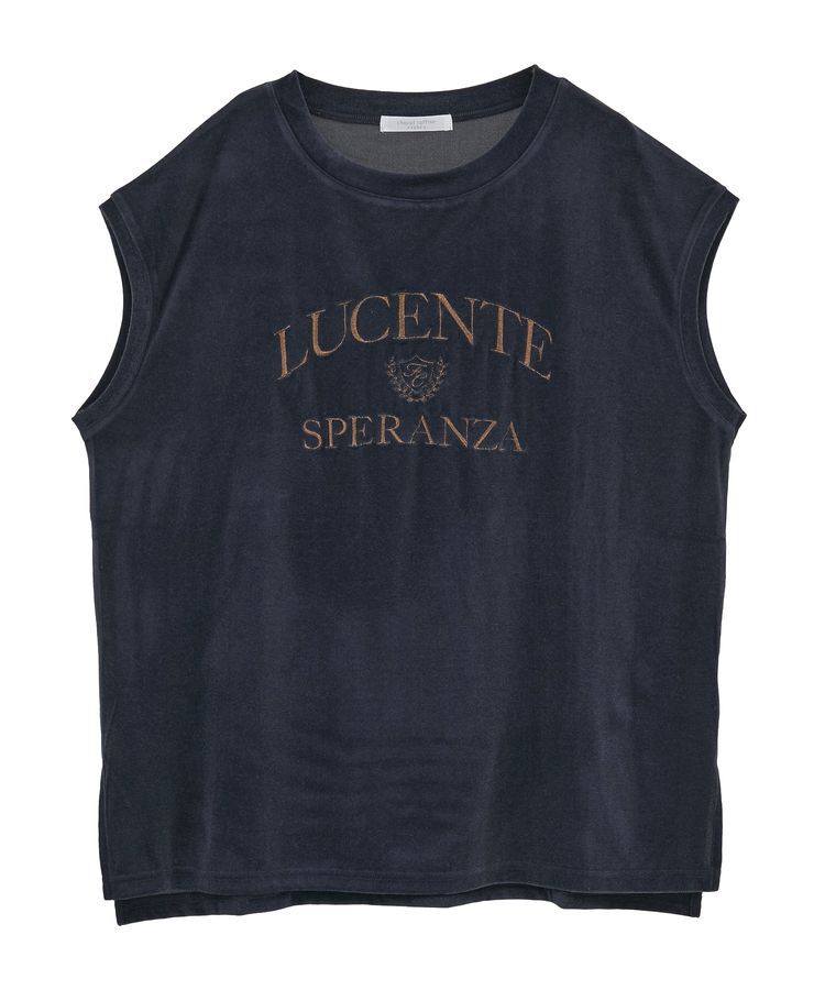 Green Parks「ベロアロゴフレンチスリーブチュニック」|チュニック|