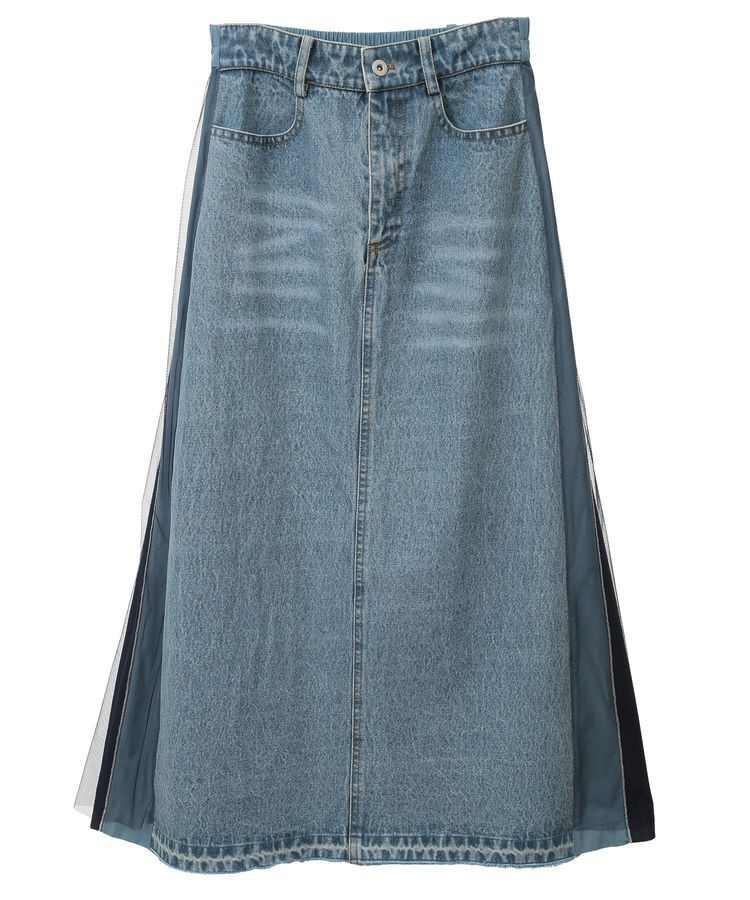 Editt by YECCA VECCA「素材MIXメタルラインデニムスカート」|スカート|