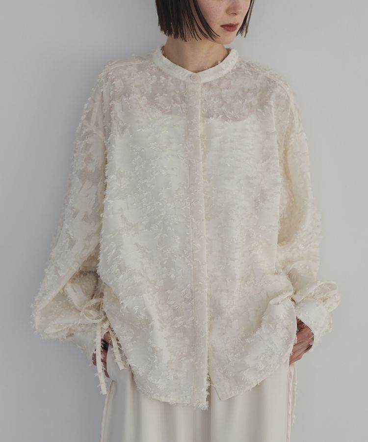 GARAGE OF GOOD CLOTHING「ジャガードドルマンボリュームスリーブブラウス」|シャツ・ブラウス|Off White