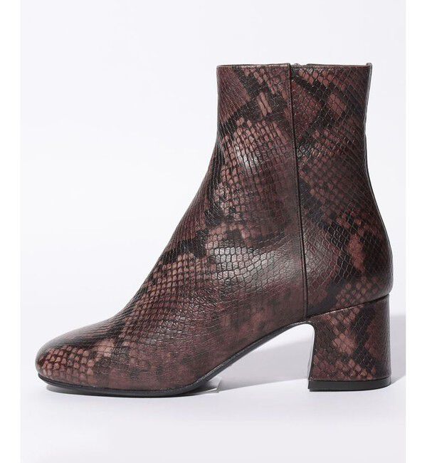 allureville「【FABIO RUSCONI(ファビオルスコーニ)】スクエアトゥパイソンショートブーツ」|その他|