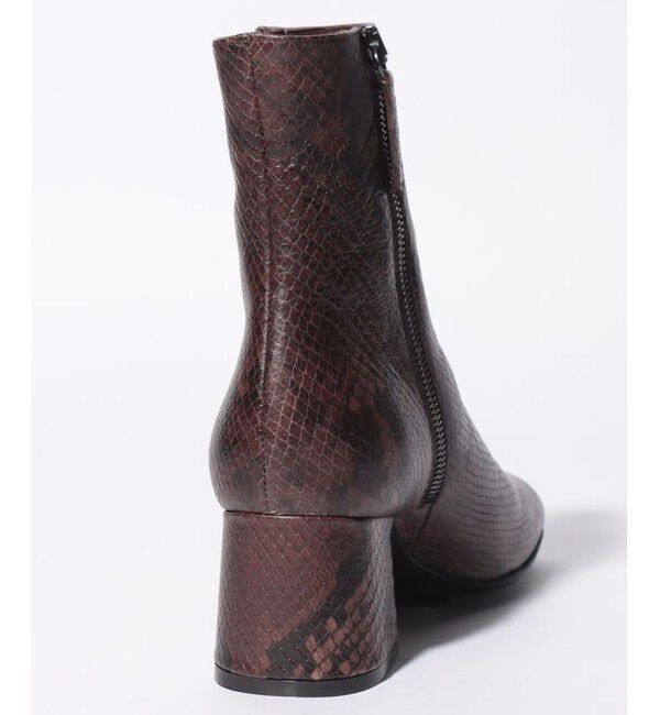 allureville「【FABIO RUSCONI(ファビオルスコーニ)】スクエアトゥパイソンショートブーツ」|その他|