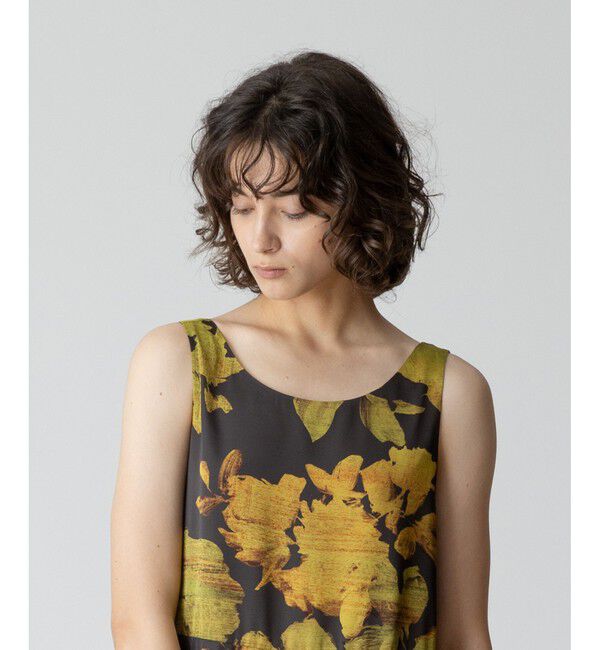 allureville「モダンフラワープリントティアードワンピース」|ワンピース|