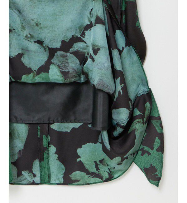 allureville「モダンフラワープリントティアードワンピース」|ワンピース|