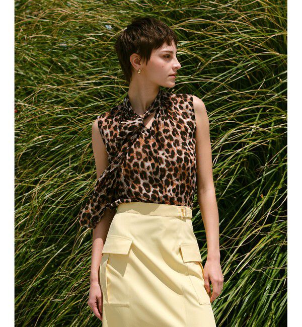 allureville「レオパードプリントボウブラウス」|シャツ・ブラウス|