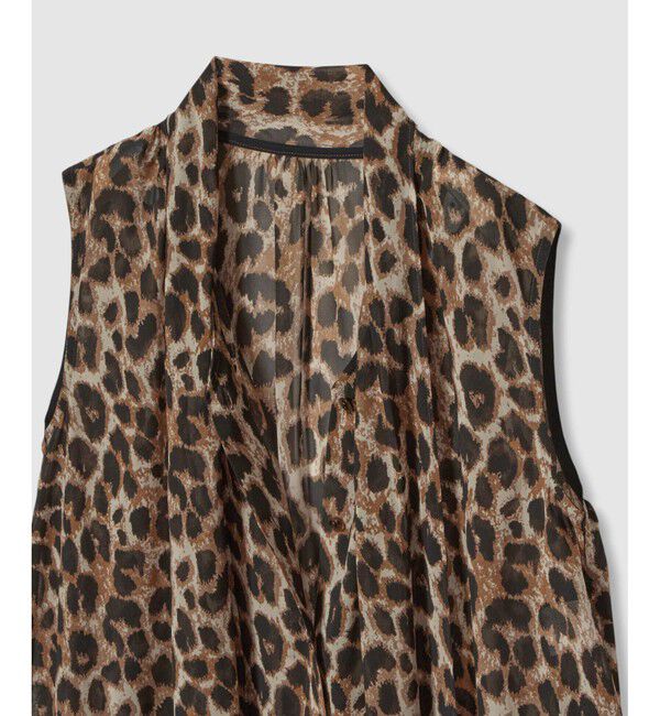 allureville「レオパードプリントボウブラウス」|シャツ・ブラウス|