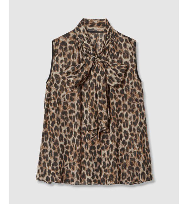 allureville「レオパードプリントボウブラウス」|シャツ・ブラウス|