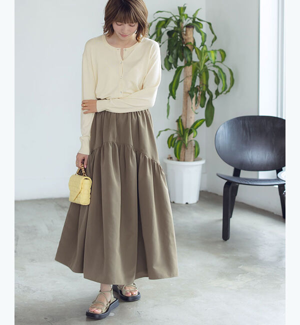 titivate「クルーネックライトニットカーディガン」|カーディガン|