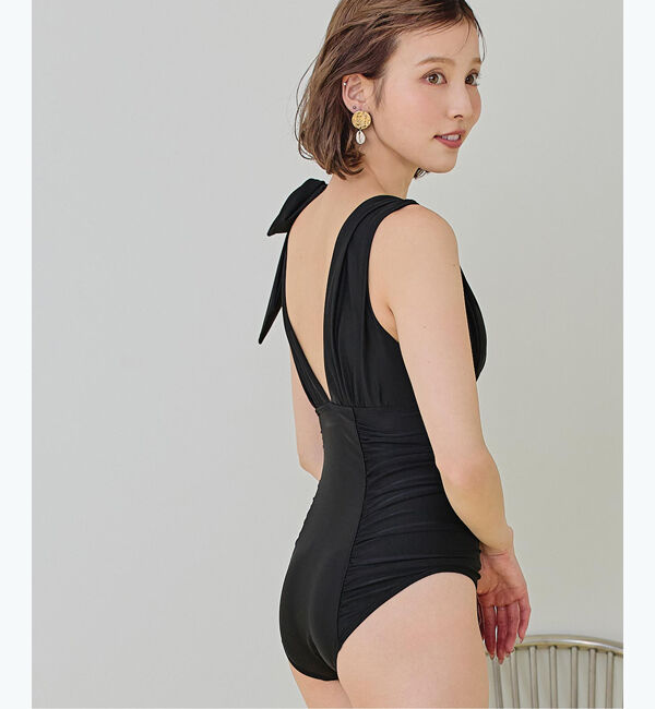 SEA DRESS「深Vネックシンプルワンピース」|ビキニ|