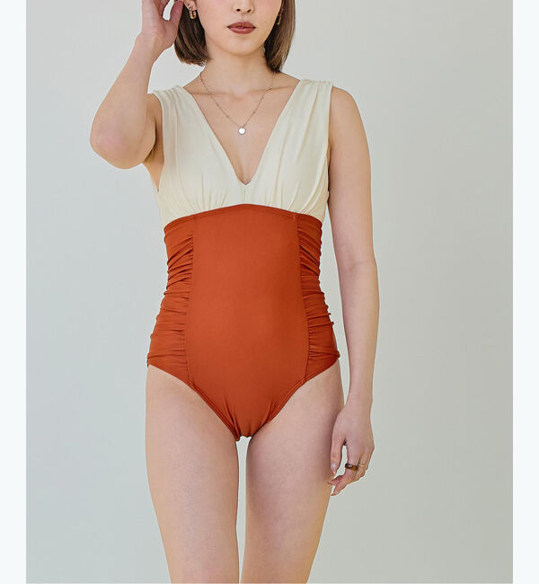 SEA DRESS「深Vネックシンプルワンピース」|ビキニ|