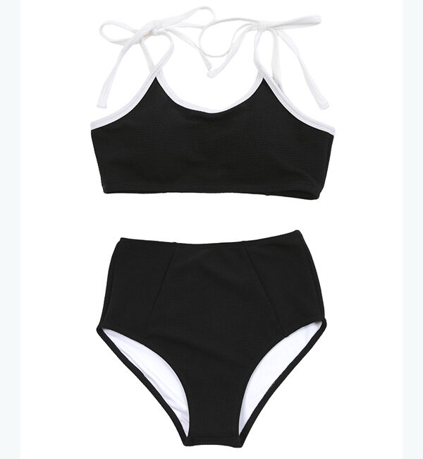 SEA DRESS「パイピングデザインハイウエストビキニ/水着」|ビキニ|