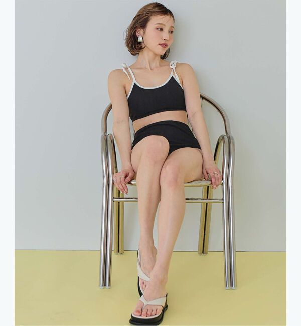 SEA DRESS「パイピングデザインハイウエストビキニ/水着」|ビキニ|