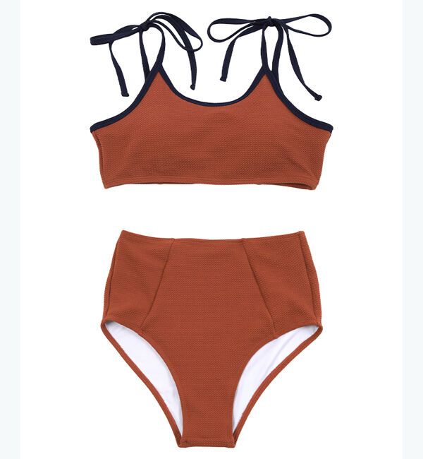 SEA DRESS「パイピングデザインハイウエストビキニ/水着」|ビキニ|