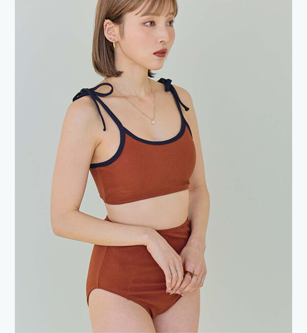 SEA DRESS「パイピングデザインハイウエストビキニ/水着」|ビキニ|