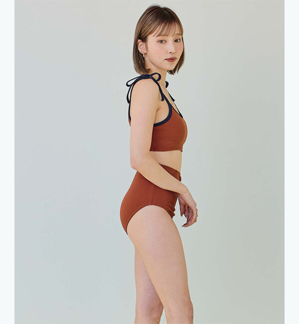 SEA DRESS「パイピングデザインハイウエストビキニ/水着」|ビキニ|