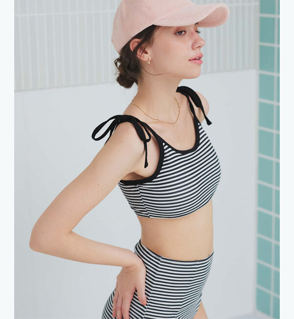 SEA DRESS「パイピングデザインハイウエストビキニ/水着」|ビキニ|