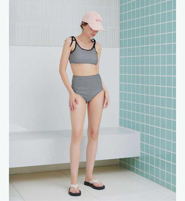 SEA DRESS「パイピングデザインハイウエストビキニ/水着」|ビキニ|