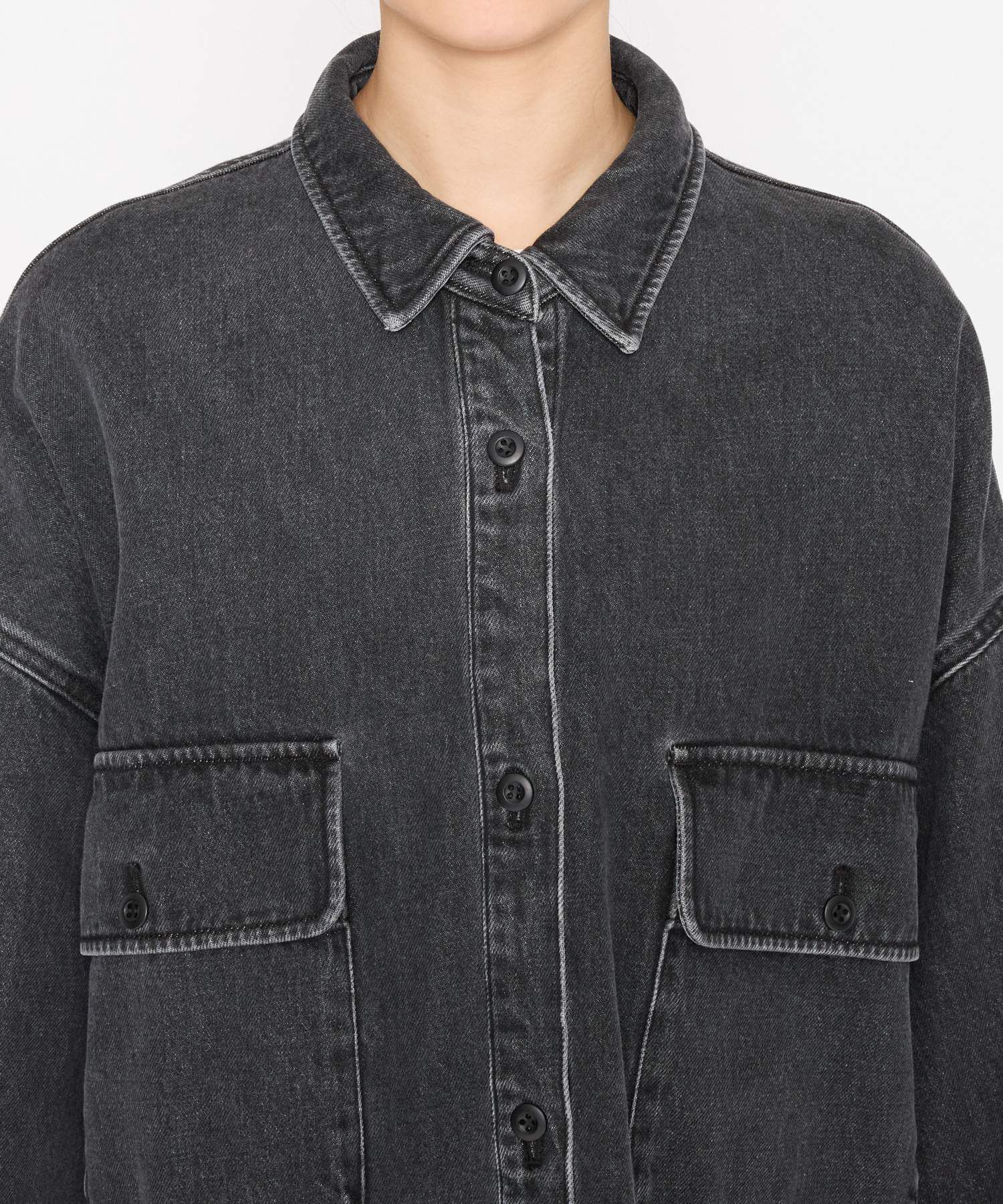 BABYLONE デニムビッグシャツ　ブラック デニムビッグシャツ（BABYLONE）｜ルミネのファッション通販アイルミネ