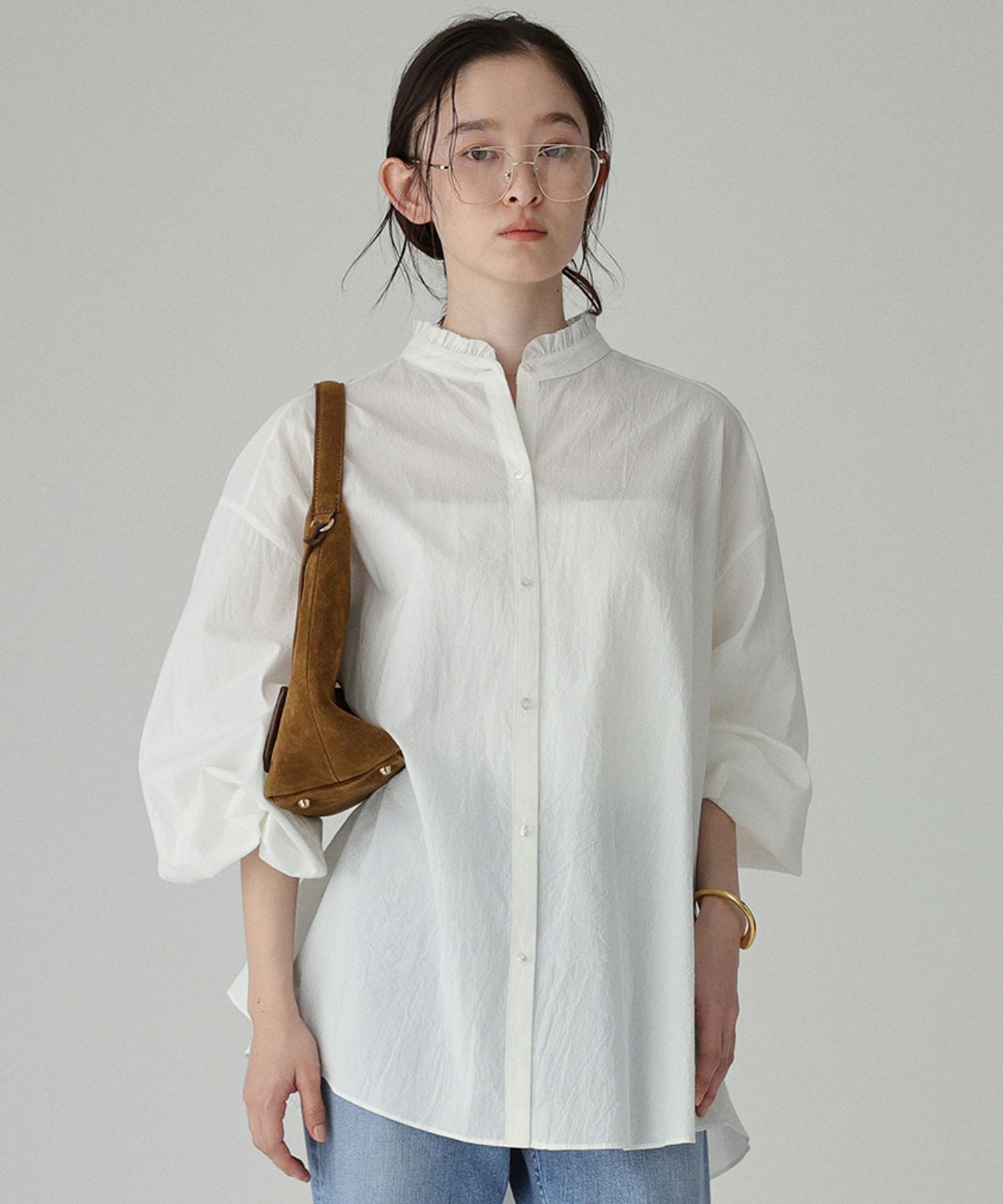 BABYLONE「コードレーンギャザーブラウス」|シャツ・ブラウス|