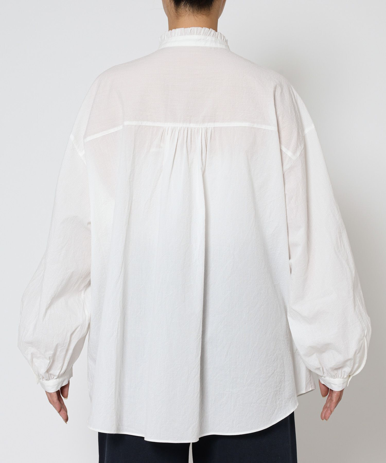 BABYLONE「コードレーンギャザーブラウス」|シャツ・ブラウス|